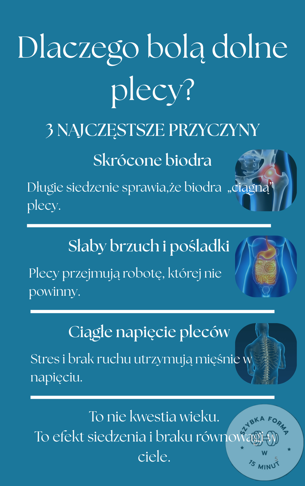 Jak pozbyć się bólu dolnych pleców w 15 minut dziennie