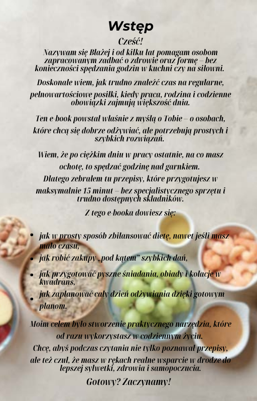 Fit dieta w 15 minut - szybkie przepisy i gotowe plany dla zapracowanych